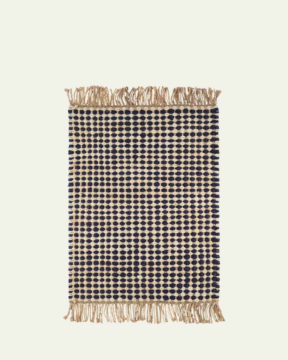 Kuba Black Handwoven Rug, 8' x 10'